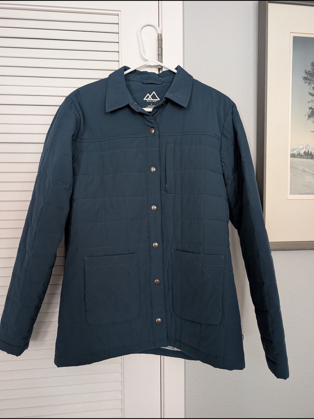 Wild Rye Teal Quilted Snap-Front Shacket